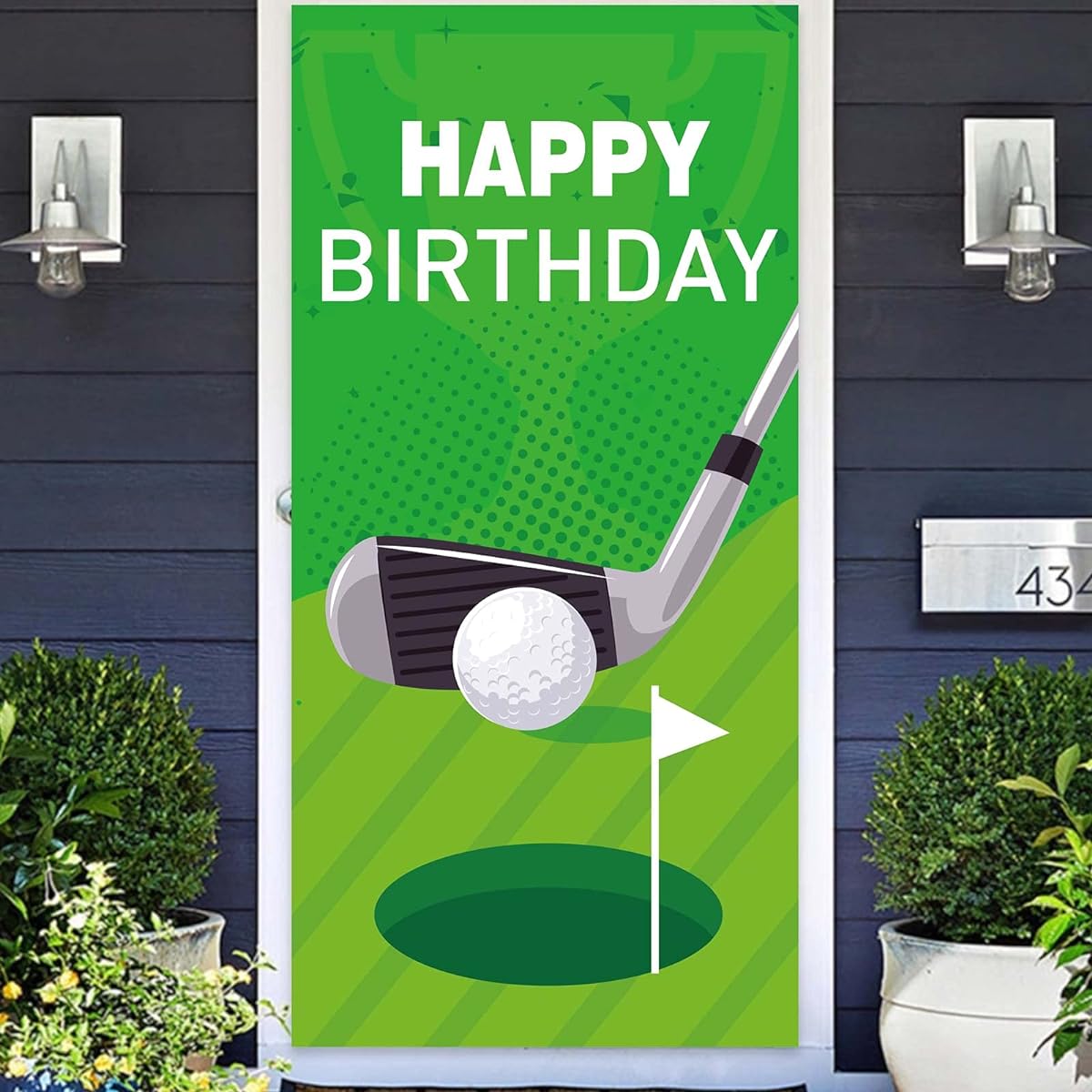 Golf Happy Birthday Banner Backdrop Photo Booth Props Golf Club Golf Ball Sports Theme Decoration Golfer Men Boys Girls Birthday 1st Birthday Party Baby Shower Flags Favors Decorations