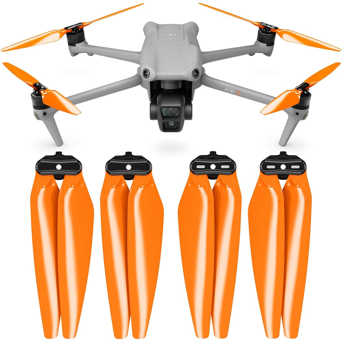 Master Airscrew Stealth Propeller for DJI Air 3 Orange 4 Pieces