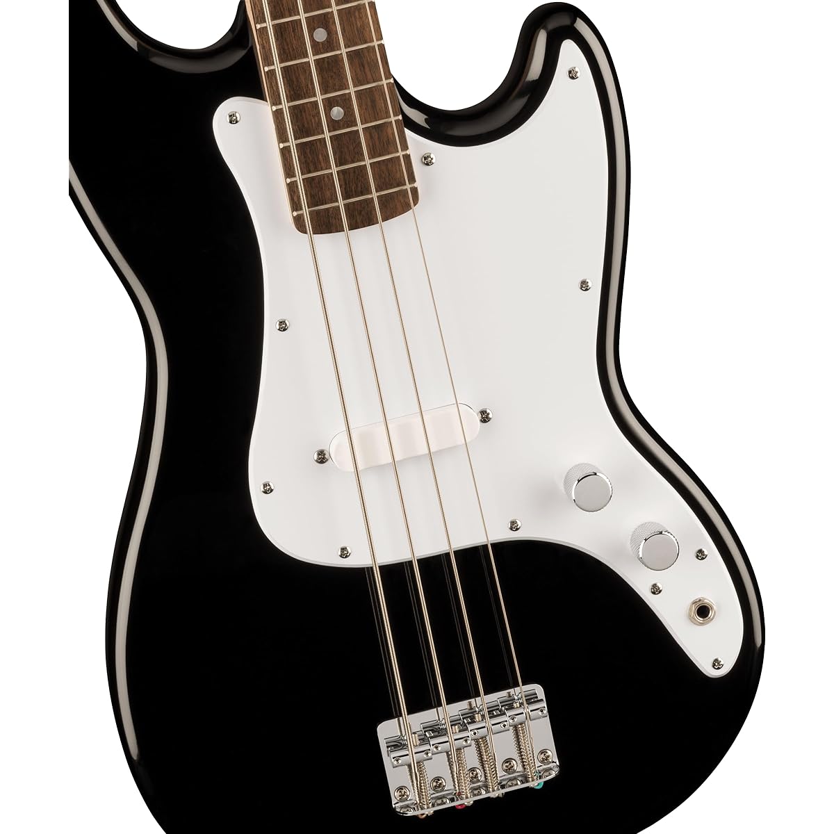 Squier by Fender Squier Electric Bass Sonic™ Bronco™ Bass, Laurel Fingerboard, White Pickguard, Black Soft Case Included