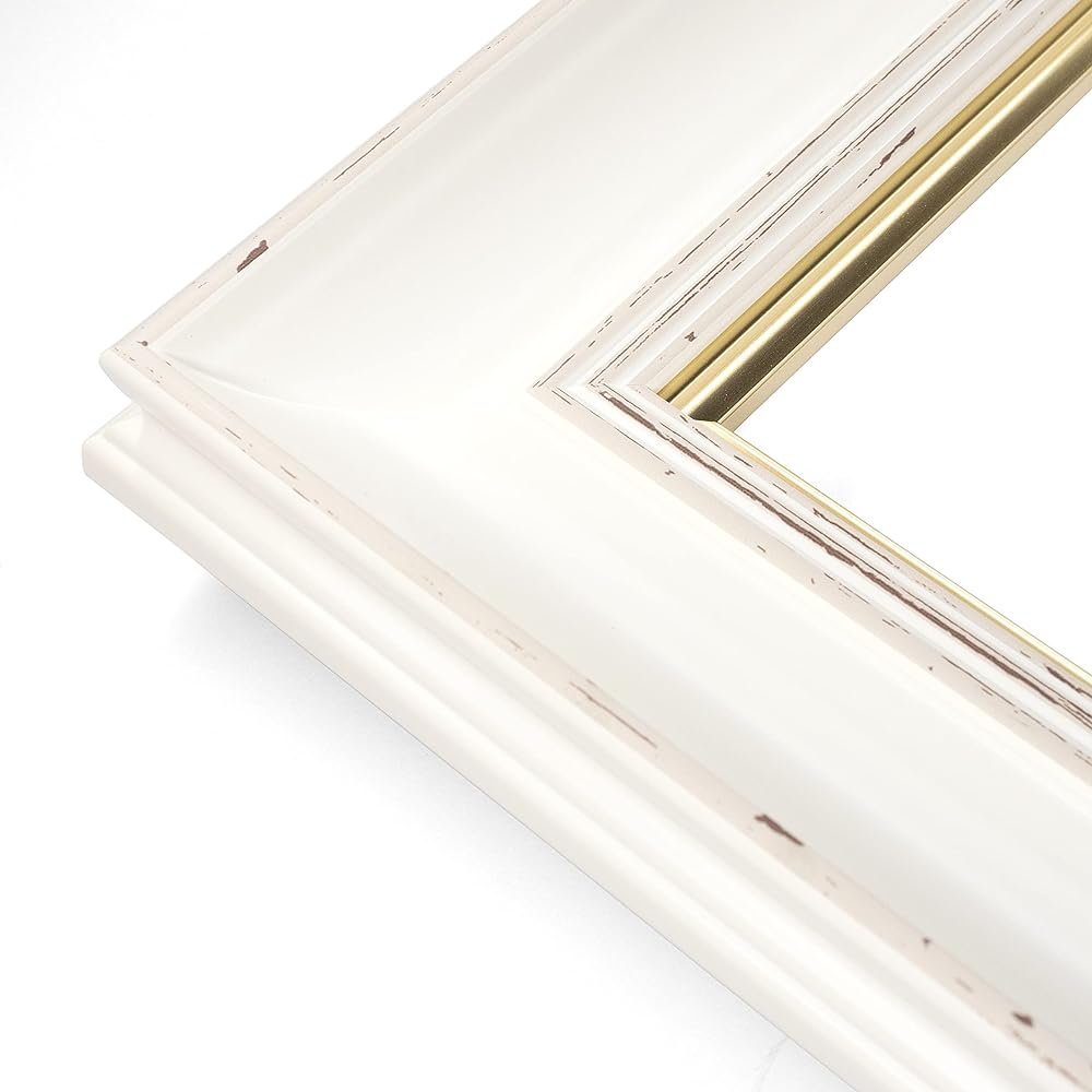 Oil painting frame 8160 White UV cut acrylic specification (F10)