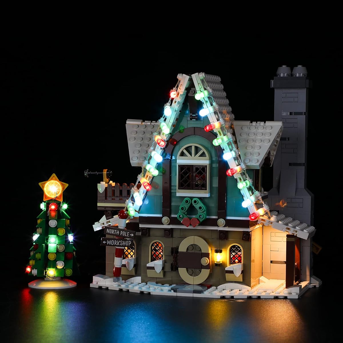 Lightailing LED Light Set for Christmas Winter Village Elf's Clubhouse Building Blocks Model - LED Light Kit for Lego 10275 (Not Included)