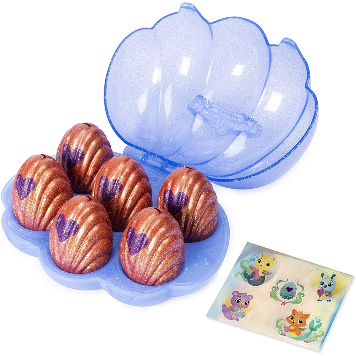Hatchimals - CollEGGtibles Born! Woomo Mini Set of 6 Season 5 Shell in Carrying Case (Pink) [Parallel Import]