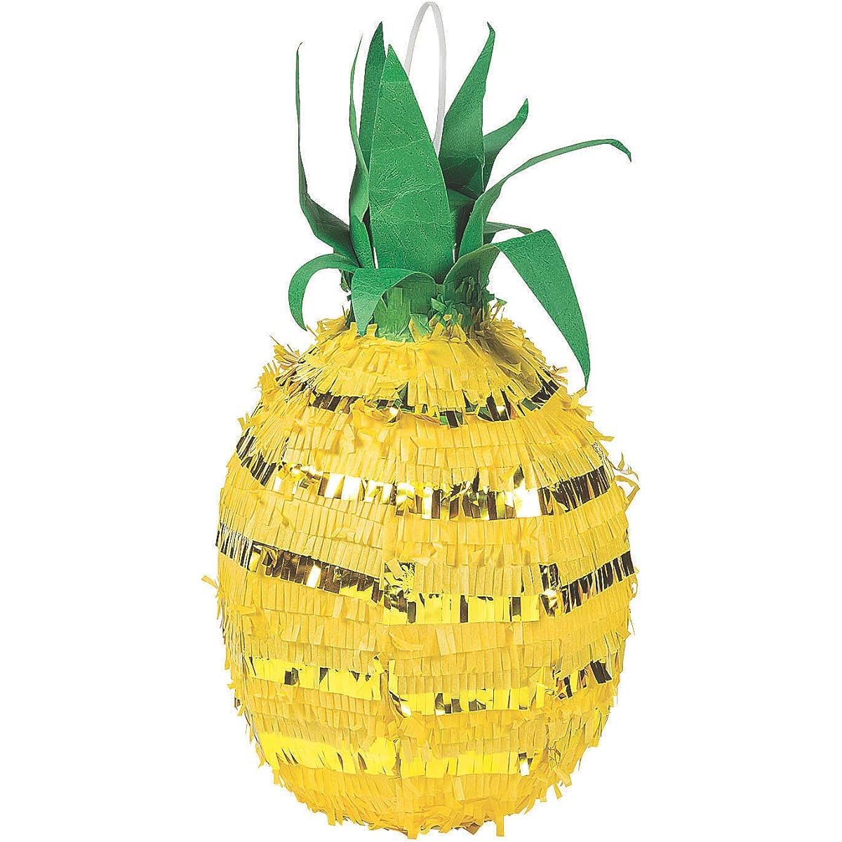 Gold Foil Pineapple Pinata - Tropical Hawaii Luau Tiki Party Decoration - 1 Piece