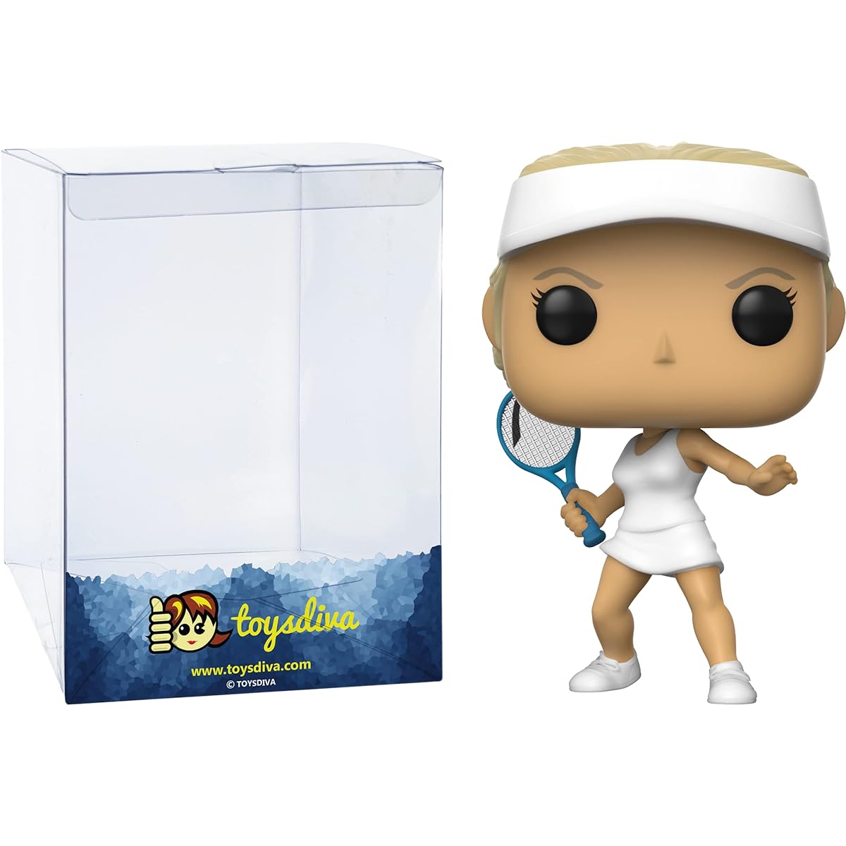 M a r i a Sharapova: P o p ! Tennis Vinyl Figurine Bundle with 1 Compatible 'ToysDiva' Graphic Protector (002 - 47732 - B)