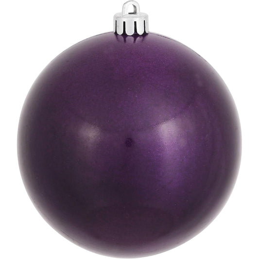 Vickerman 3" Plum Candy Ball Ornaments, Bag of 12