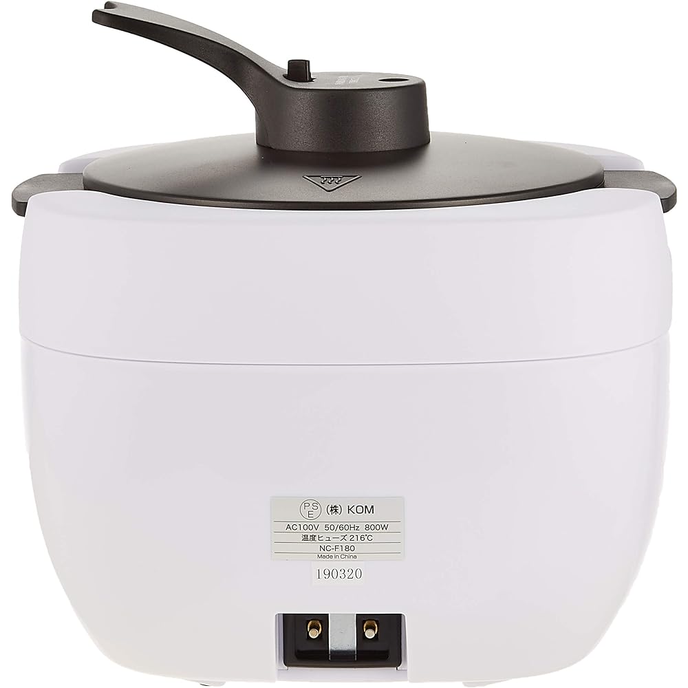 Hiro Corporation Multifunctional Rice Cooker Red (Anhydrous Cooking, Steam Cooking, Slow Cooker, Simmered Food, 2 Cups of Carb Cutting, 4 Cups of Regular Rice Cooking) White NC-F180RD