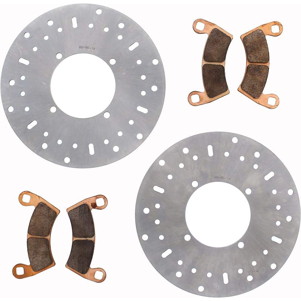 Race Driven Front Brake Rotor Disc & Brake Pads for Polaris Ranger Sportsman ACE 325 900 SP Crew XP EV EPS 500 570 700