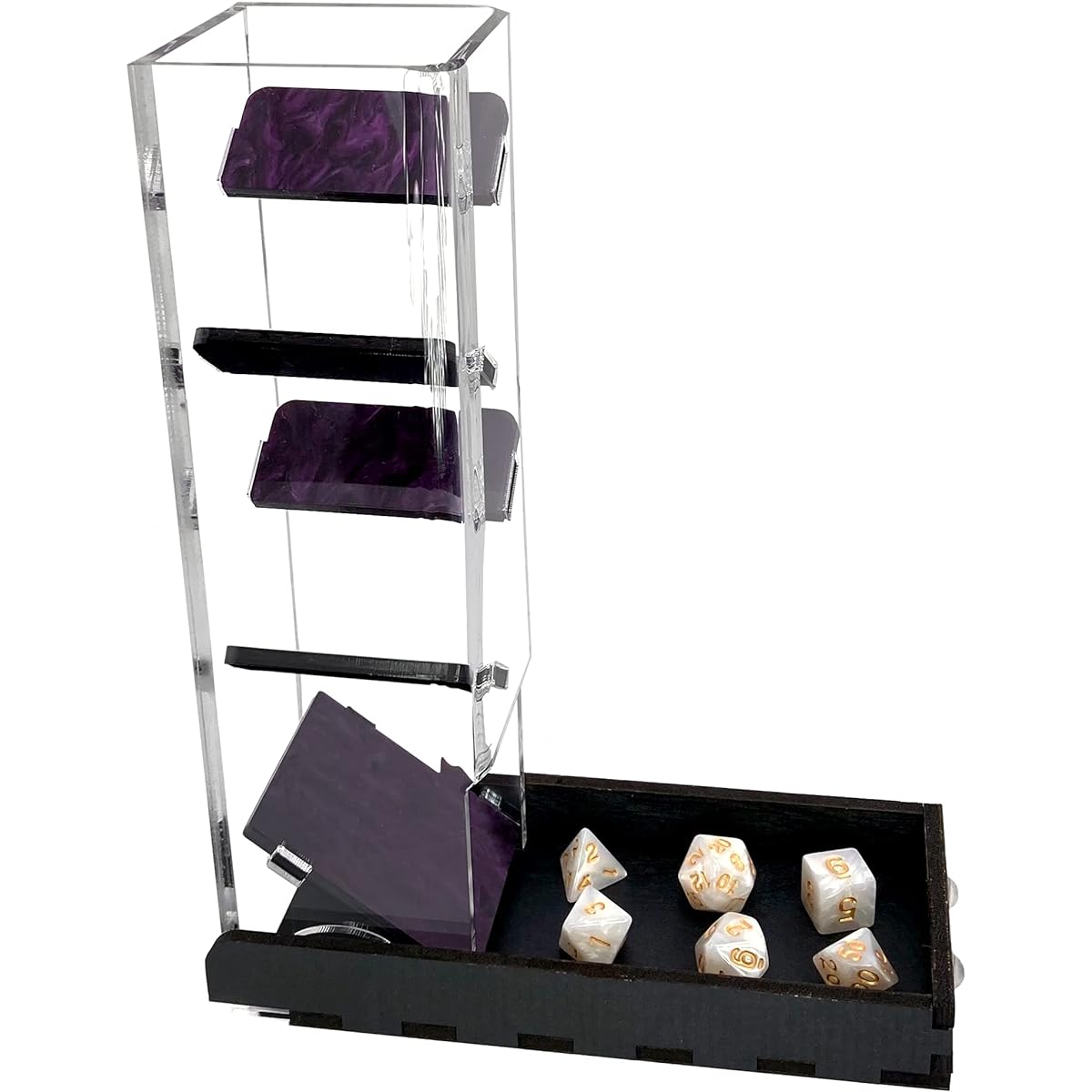 C4Labs Color Luxe Mini Hexagonal Dice Tray and Dice Tower (Symphony Violet - Dice Tower Only)