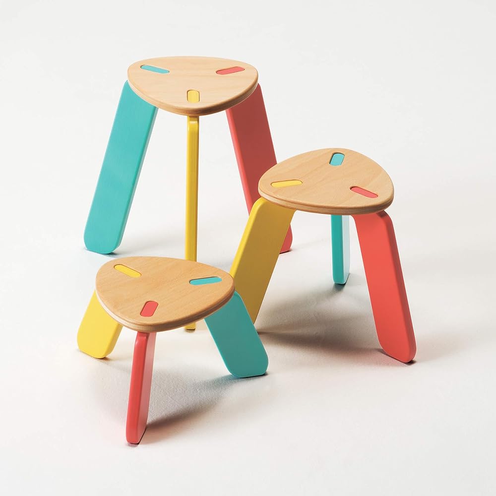 Isamiya Children's Stool Wood Color Height 30cm PON FURNITURE