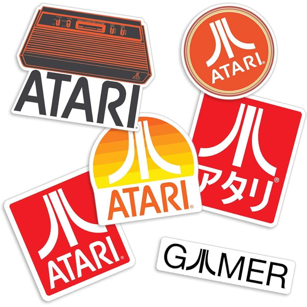 Popfunk Atari Classic Video Games Collectible Logo Sticker and More 4" x 8"