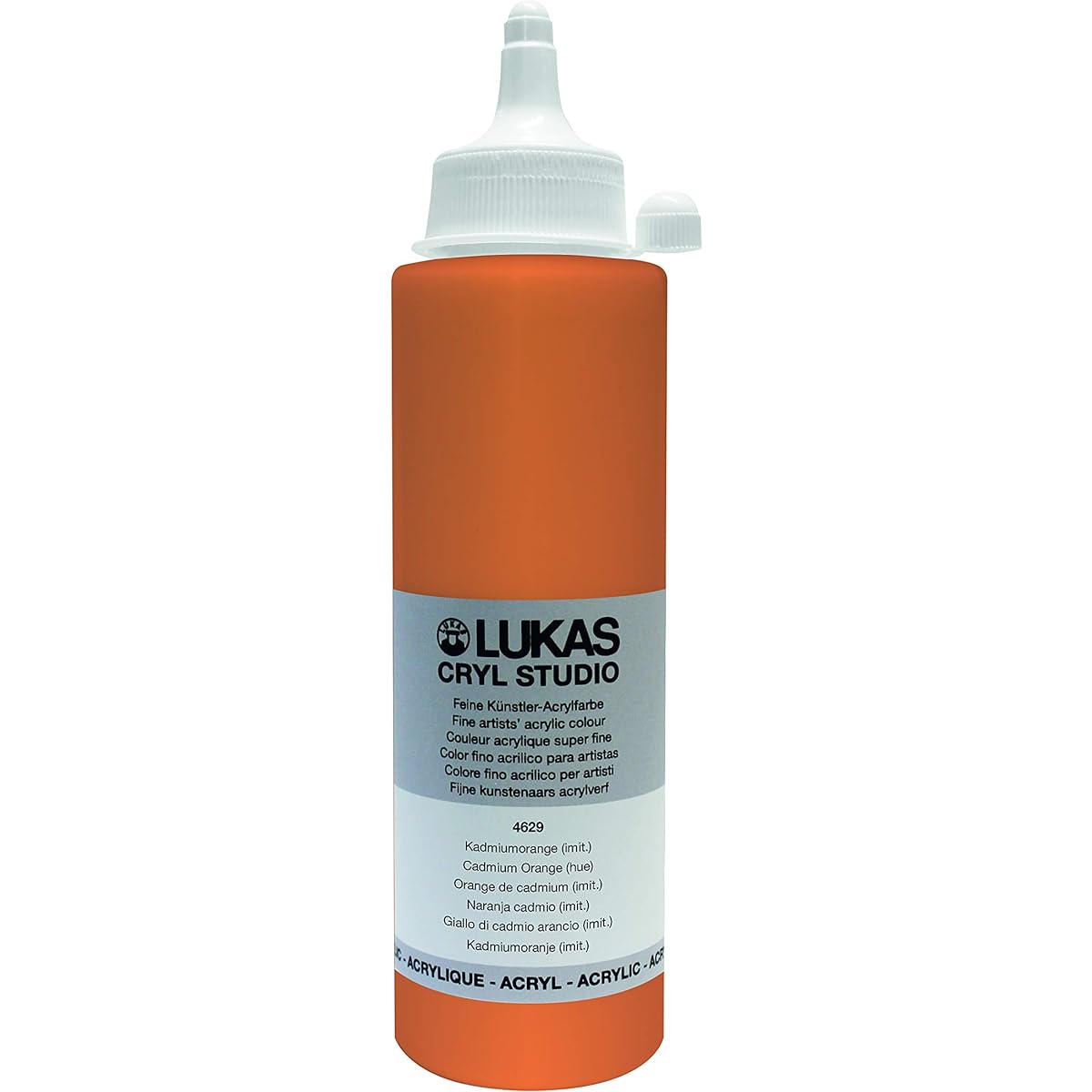 Lukas Cryl Studio 250 ml Bottle – Cadmium Orange Hue