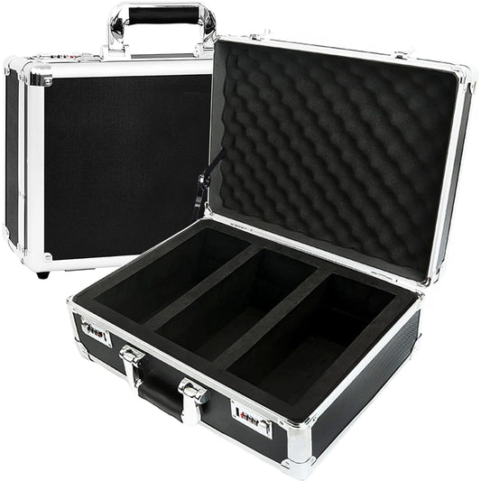 Magnetic Loader Case Aluminum Attache Case Dial Lock Card Game Carrying Case Large Capacity Card Case Trading Card Trading Storage Box Storage Carrying (Combination Lock Included)