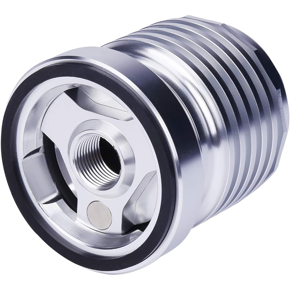 AZUMKA Motorcycle Racing Stainless Steel Reusable Oil Filter with Replacement Cartridge Fittings for Harley-Davidson Touring Twin Cam