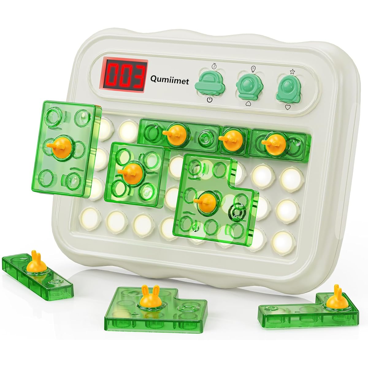 Qumiimet Block Pattern Match Puzzle Game Original 700+ Challenges Brain Teaser STEM Toys for Kids Easter Basket Stuffers Birthday Gift