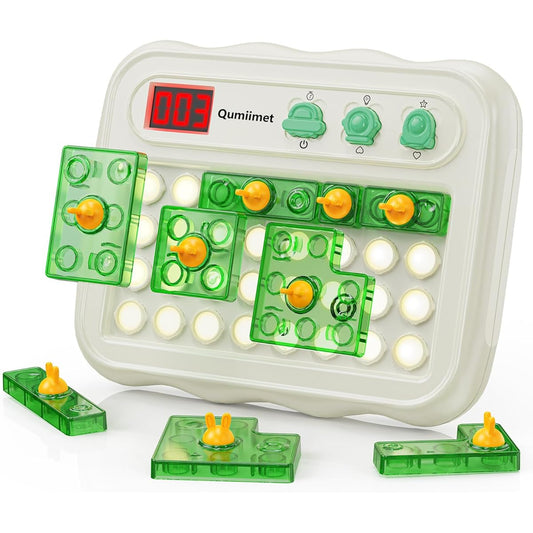 Qumiimet Block Pattern Match Puzzle Game Original 700+ Challenges Brain Teaser STEM Toys for Kids Easter Basket Stuffers Birthday Gift