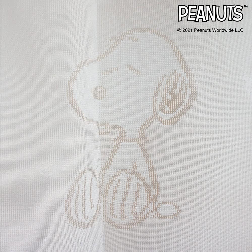 Noren Kobo Snoopy Curtain Goods Lace Curtain Simple Natural SNOOPY PEANUTS Width 100 x Length 198cm 11492