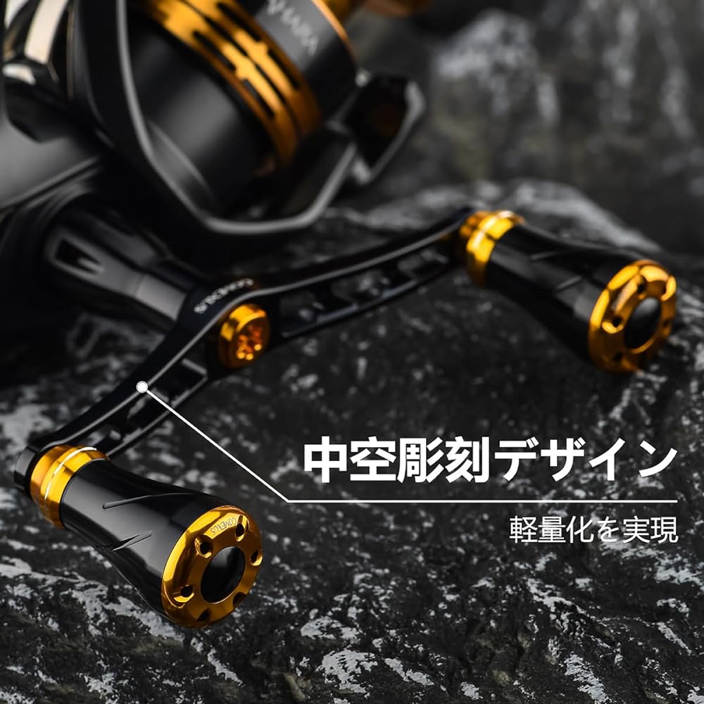 Gomexus CY98 Reel Handle Shimano Spinning Reel Compatible Reel Double Handle Stella Naski Twin Power Replacement 98mm with Handle Knob Squid Aging Eging Light Game For Left and Right Use