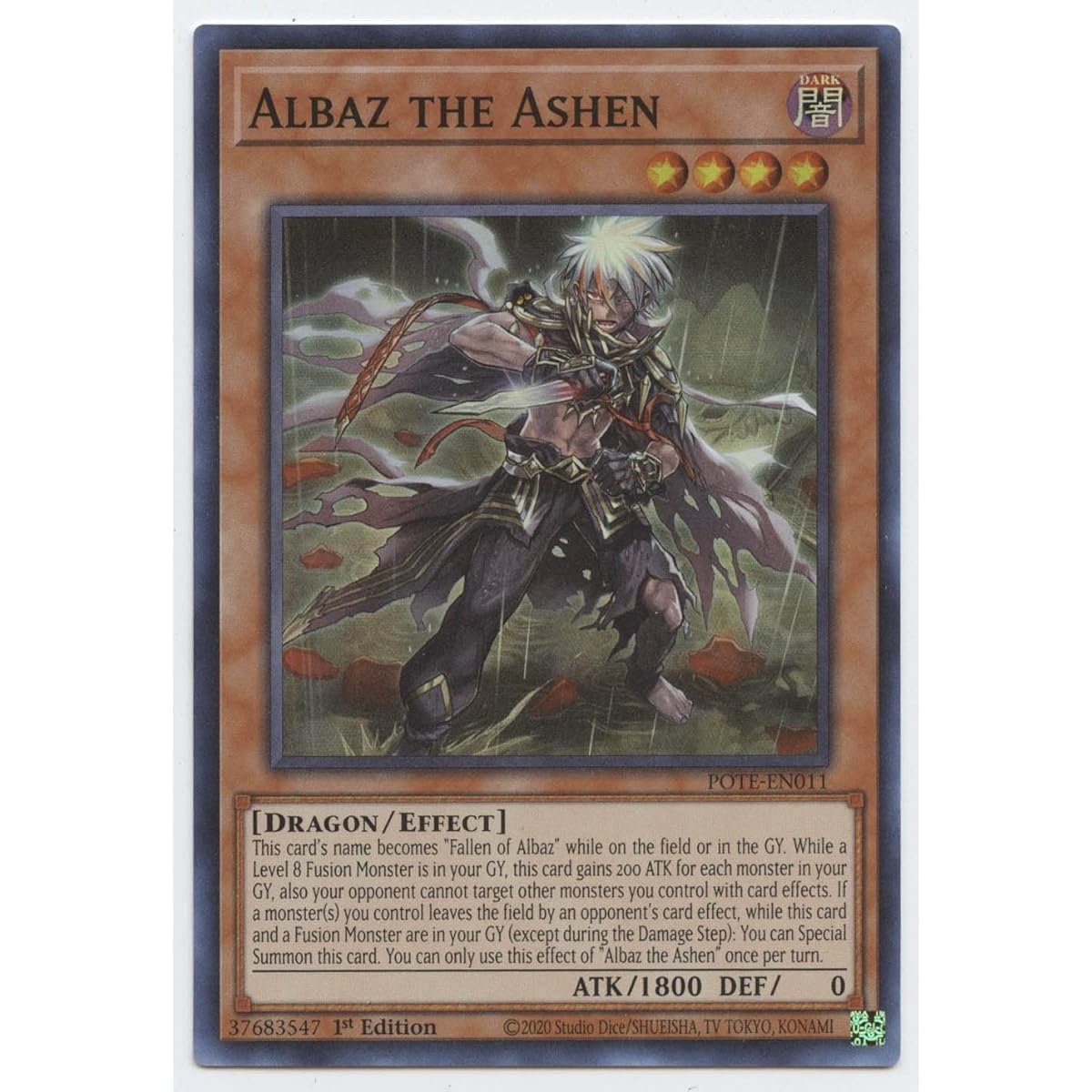 Arbaz the Ashen - POTE-EN011 - Super Rare - 1st Edition.