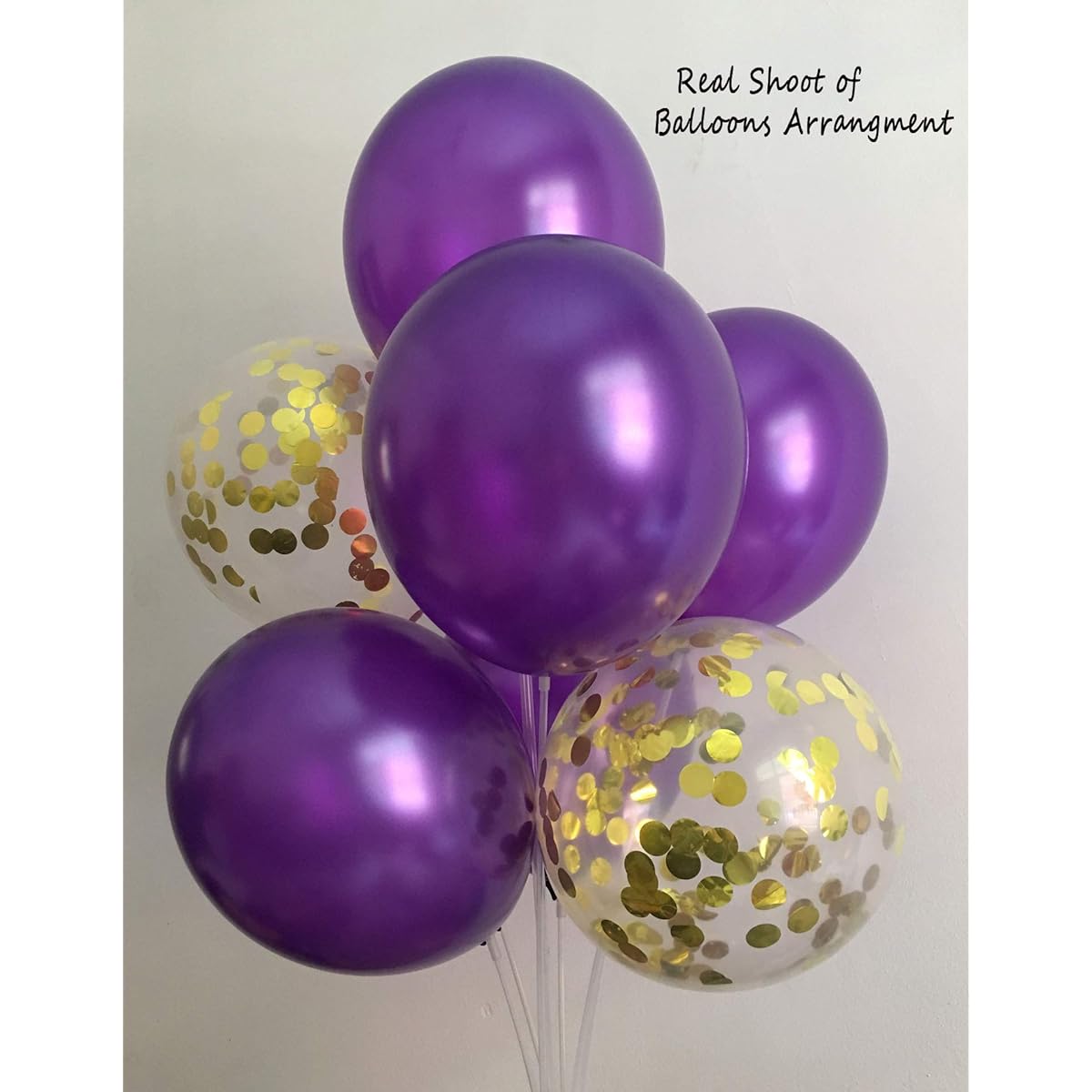 Confetti Balloons Gold Purple Metallic Balloons Wedding Bridal Shower Birthday Party Favors Supplier 12 Inch