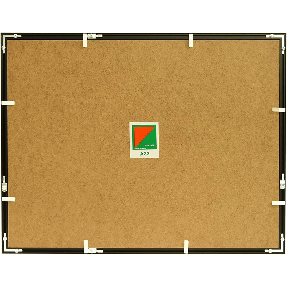 FUJICOLOR Aluminum Picture Frame A33 Half Cut Black 306761