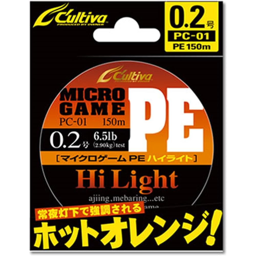 OWNER PE Line Micro Game Highlight PC-01 150m Hot Orange