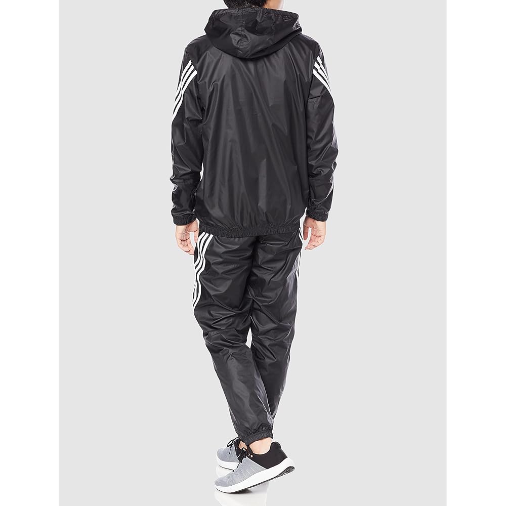 [Adidas] Jersey Top and Bottom Set Woven Hood Tracksuit Men's