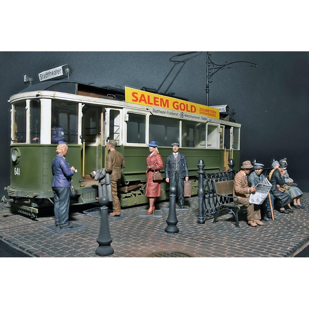 Miniart 1/35 European Tram with Road Base Plastic Model MA38009