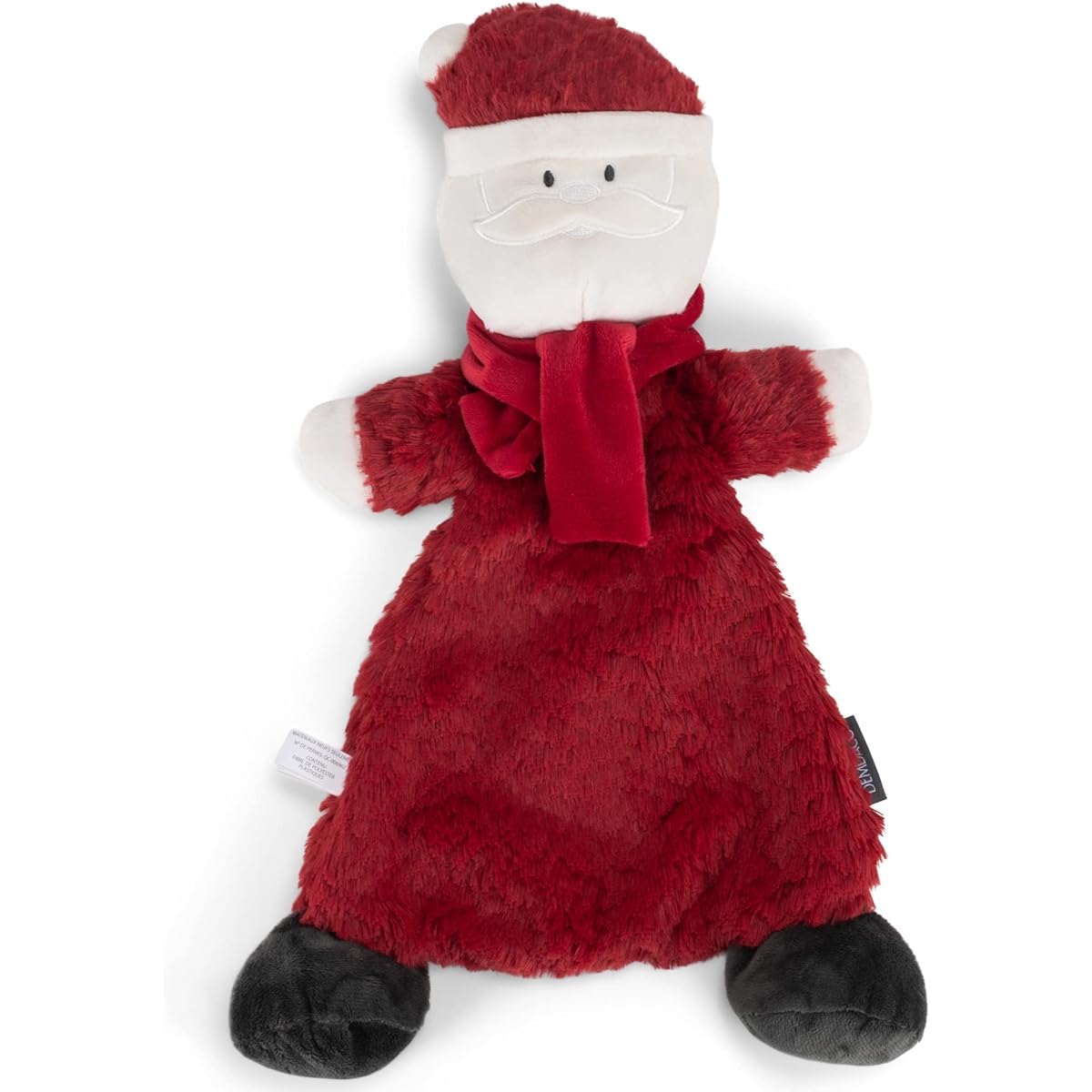 DEMDACO Christmas Rattle Blankie Festive Red Santa Comfortable Stuffed Animal for Kids