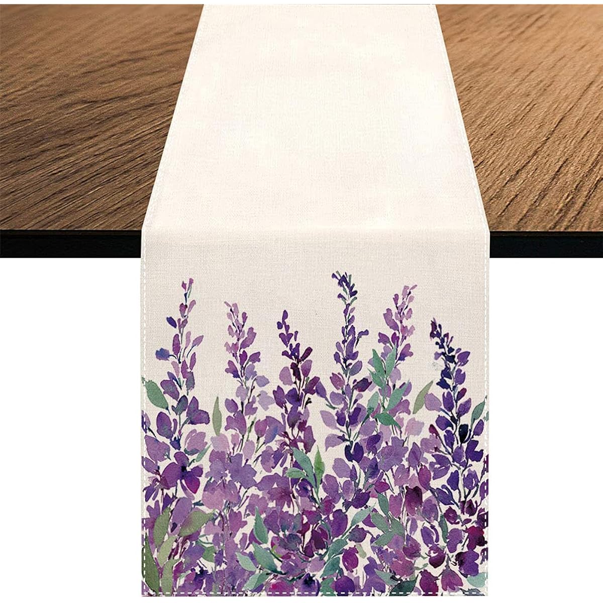 Wisteria Flower Table Runner Seasonal Summer Purple Flower Holiday Kitchen Dining Table Decoration Home Party Decoration 13 x 70 inches