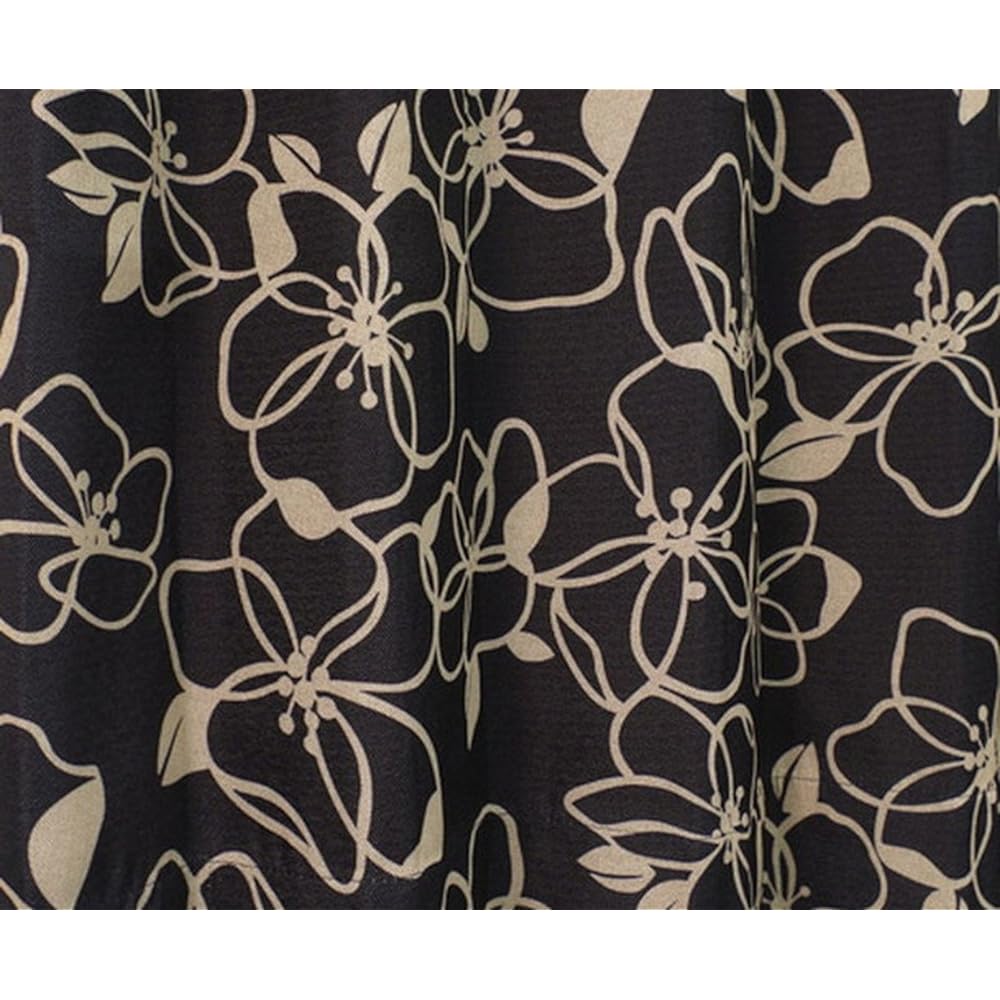 Arie Blackout Shape Memory Curtains Darryl Set of 2 100 x 225cm Black
