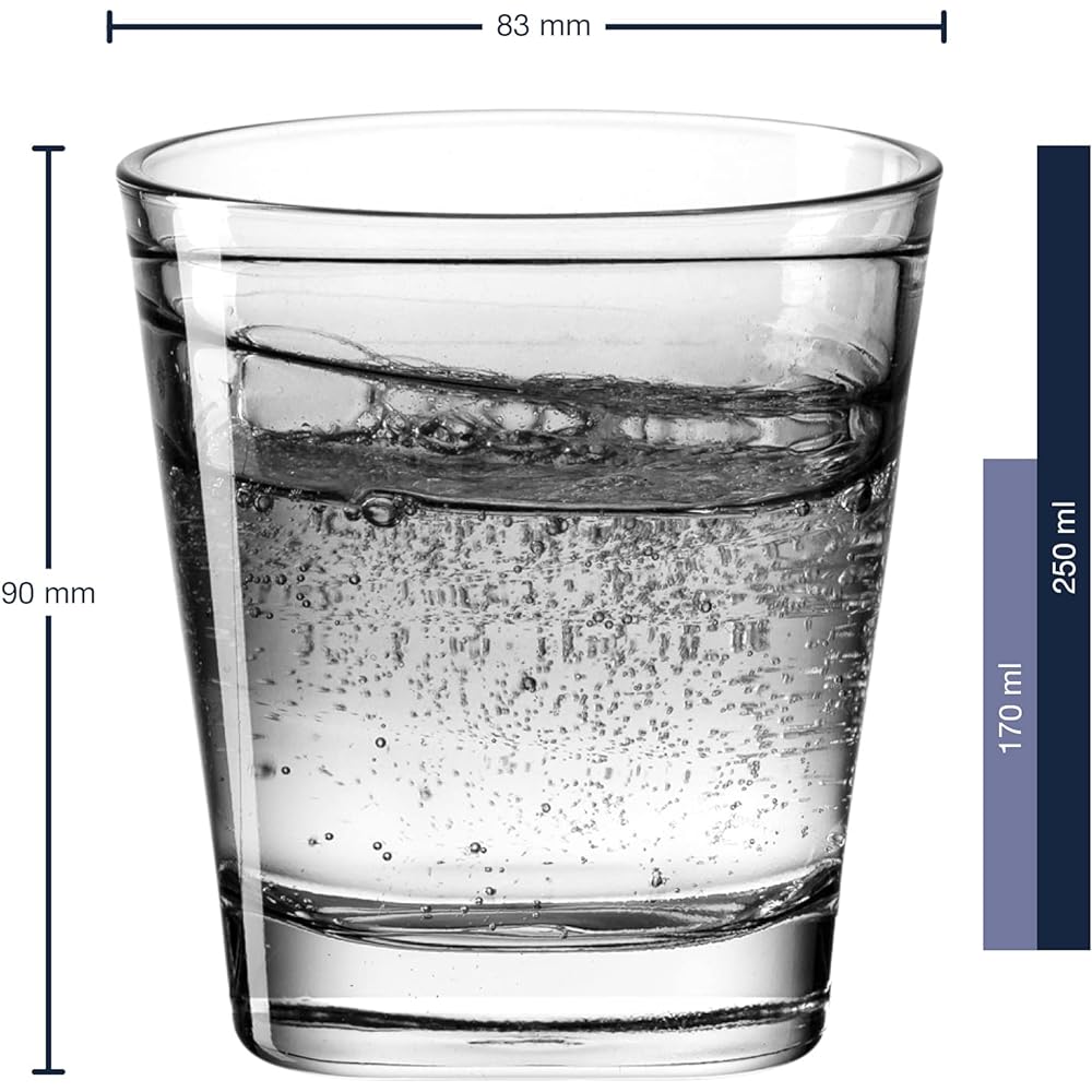 LEONARD tumbler set of 6 gray 250ml Vario 026846