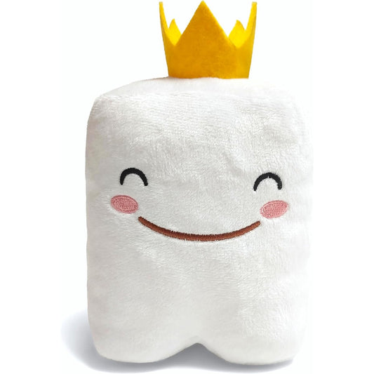6" Tooth Fairy Pillow with Back Pocket - Soft Plush Stuffed Animal for Kids Boys Girls