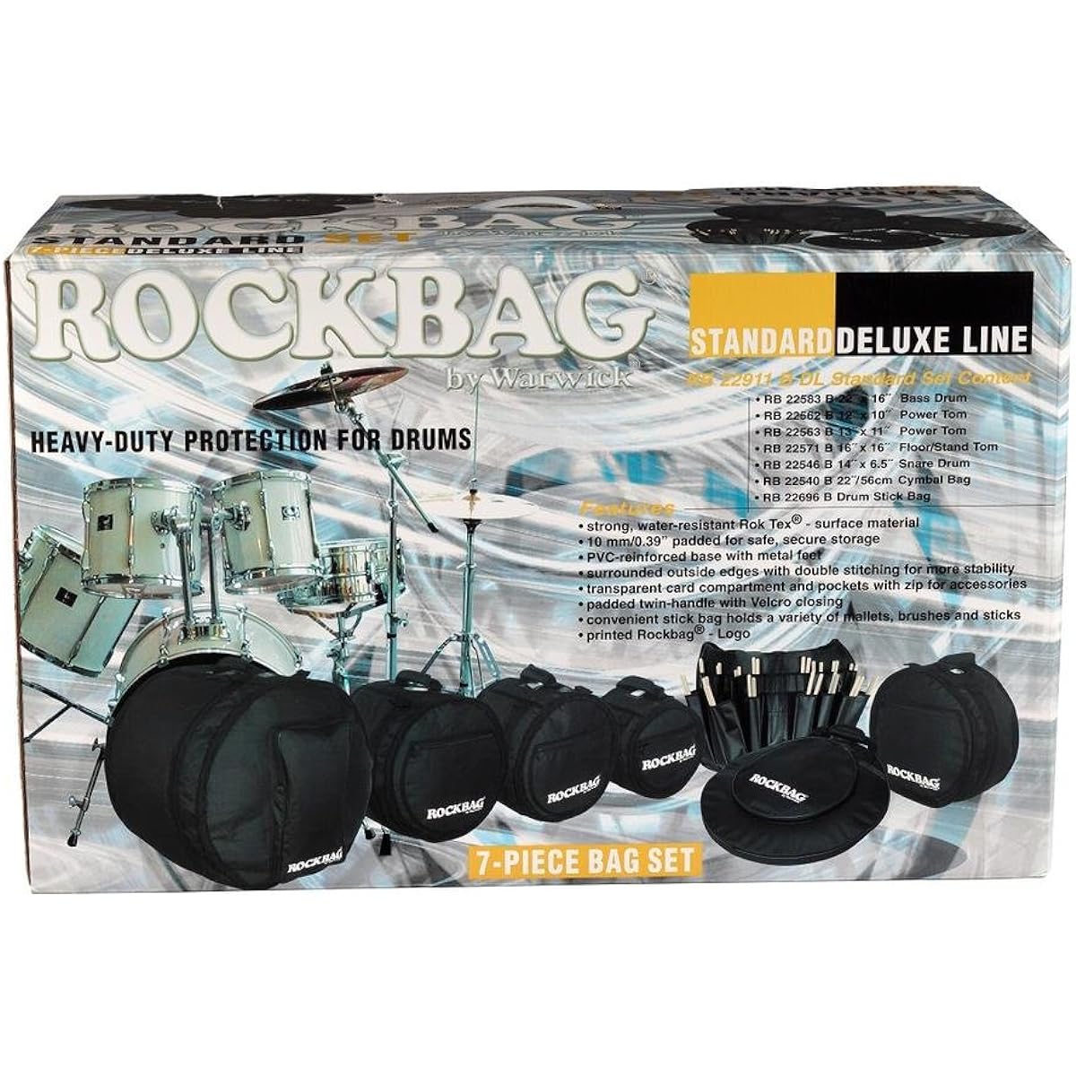 RockBag Deluxe Line Drum Bag 7 Piece Set RB22911B