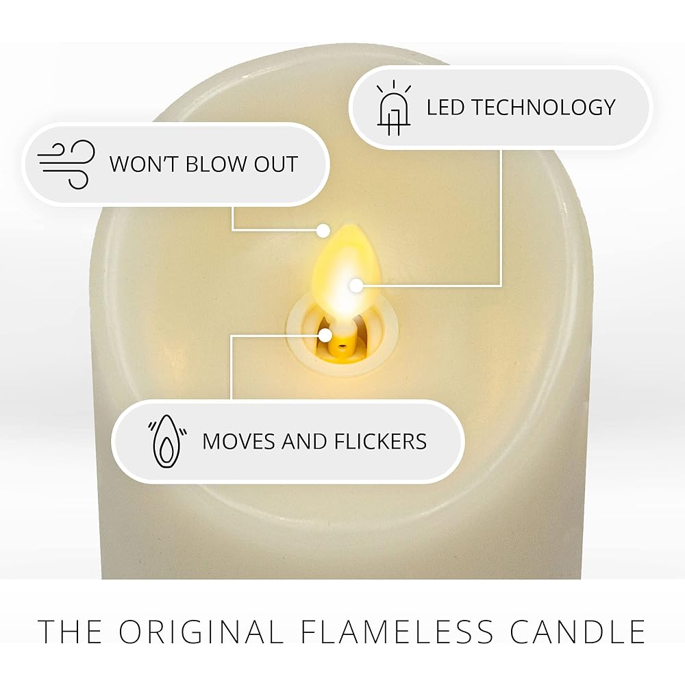 Luminara Non-flammable candle, no odor, flickering flame, with timer 10006365