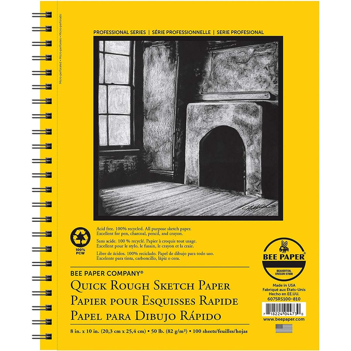 Bee Paper Quick Rough Sketch Pad, 8-Inch by 10-Inch by Bee Paper Company
