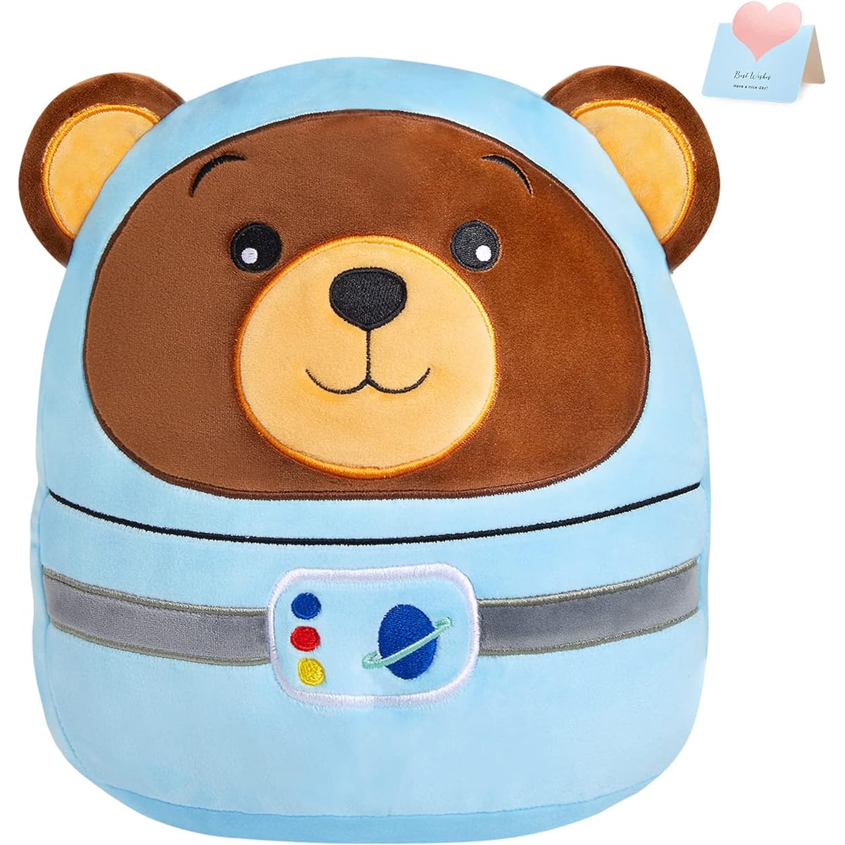 CozyWorld 12 Inch Astronaut Teddy Bear Plush Pillow Soft Stuffed Sofa Cushion Squishy Throw Pillow Birthday Gift Graduation Gift for Kids Boys Girls