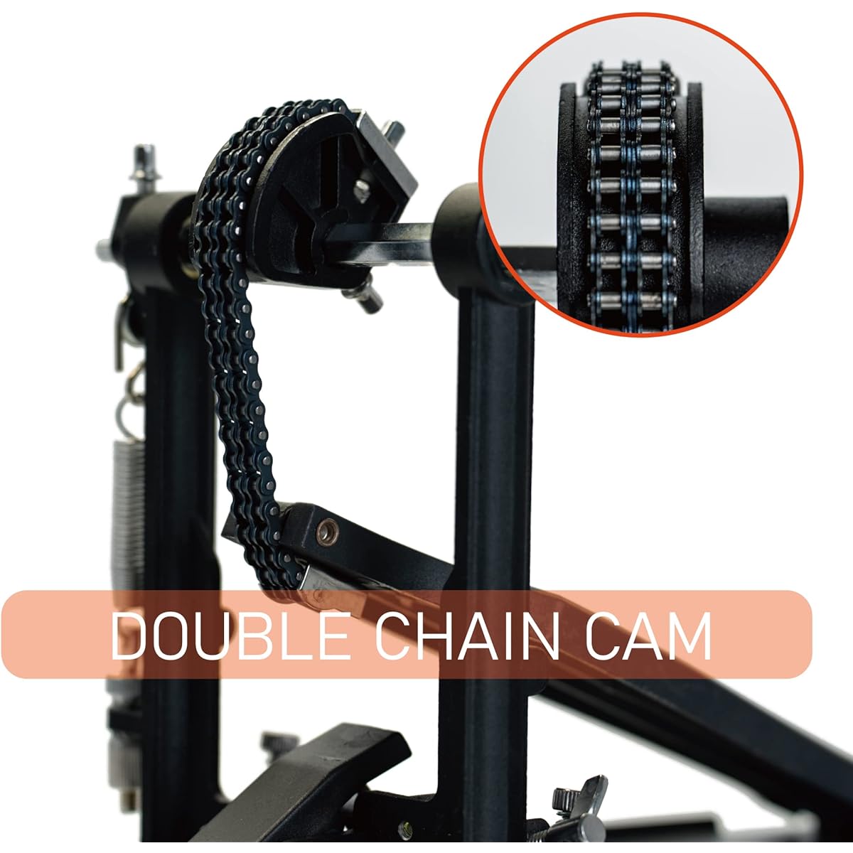 Double Bass Drum Pedal Double Chain Drive Kick Drum Pedal Heavy Duty Drum Pedal Kit Electric Drum and Kick Drum Set
