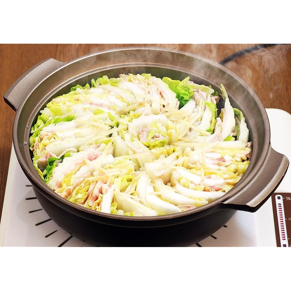 Urushiyama Metal Industry Earthen Pot No. 7 IH Compatible Aluminum Made in Japan Glass Lid Ajisai Pot AJS-7W
