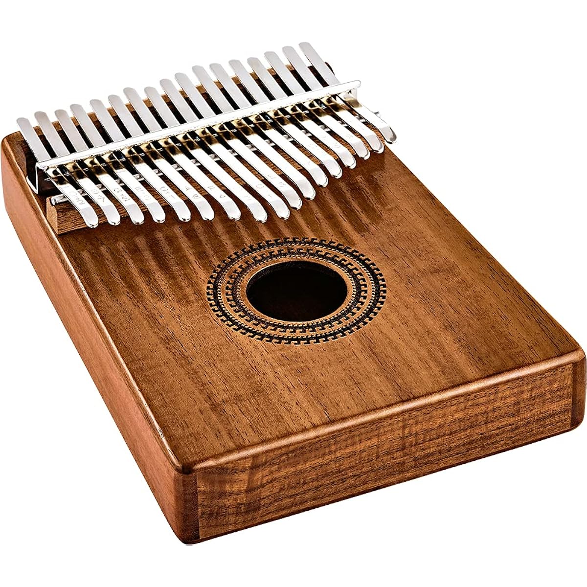 MEINL KL1707H Kalimba with sheet music and instruction book set, sound hole, acacia, gloss finish, Meinl