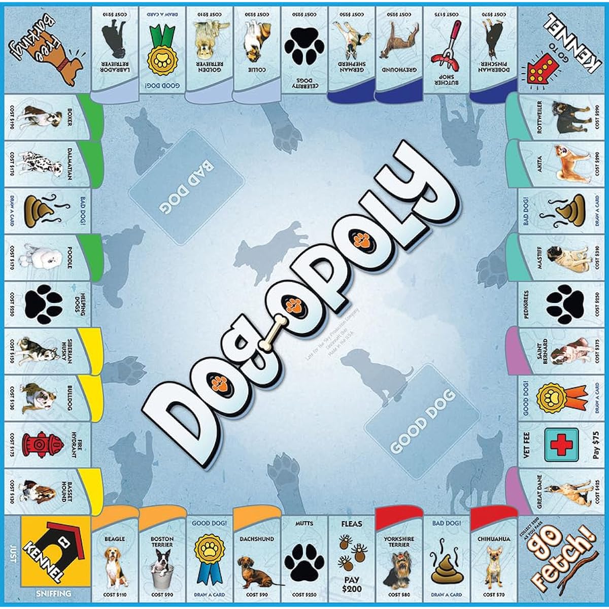 Dog-Opoly Board Game - This Property Trading Family Game Tail Wagin' Good Time! - 2-6 Players Ages 8+