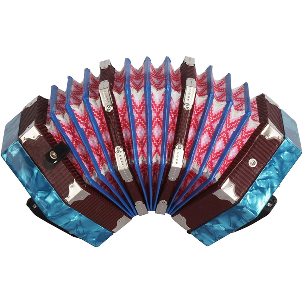 BUZHI Concertina Accordion 20 Button 40 Anglo Style with Carrying Bag