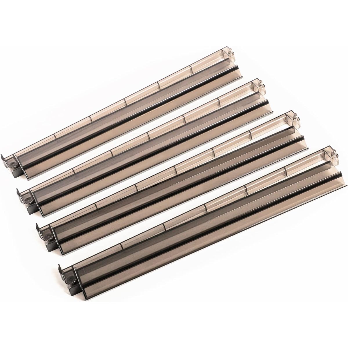 GUSTARIA Mahjong All-in-One Tile Rack & Pusher Clear Acrylic Mahjong Rack and Pusher Combo Modern American Magician Tile Rack Set of 4 Black