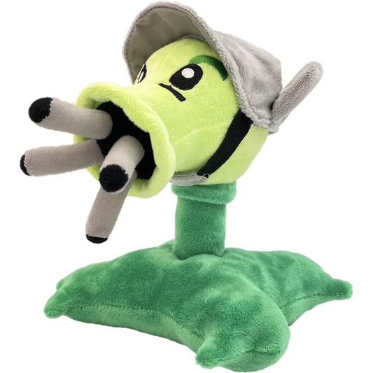 001-Plants vs Zombies Plush Toy Gatling Pea Plant Soft Figure Doll Plants vs Zombies Toy Gatling Pea Shooter PVZ Plush Toy 1 2 Set (Gatling Pea)