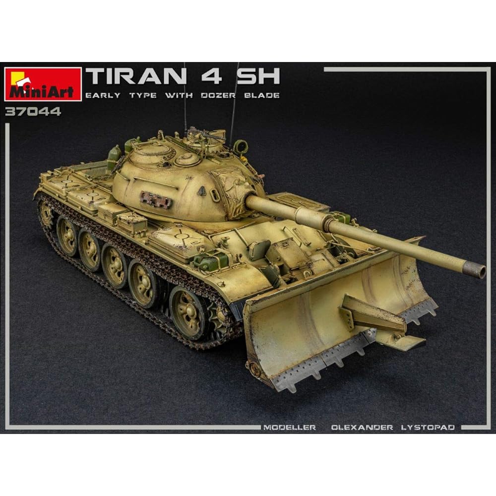 Miniart 1/35 Israeli Army Tiran 4 Sharir Early Model with Dozer Blade Device Plastic Model MA37044