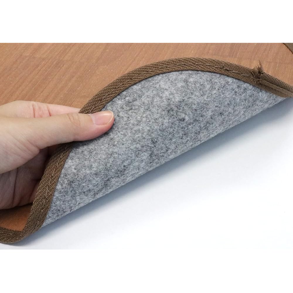 Meiwa Gravure Can also be used as a hot carpet cover!! Waterproof insole BR (wood grain) AHW-1002 HH 185cm x 185cm for 2 books Brown