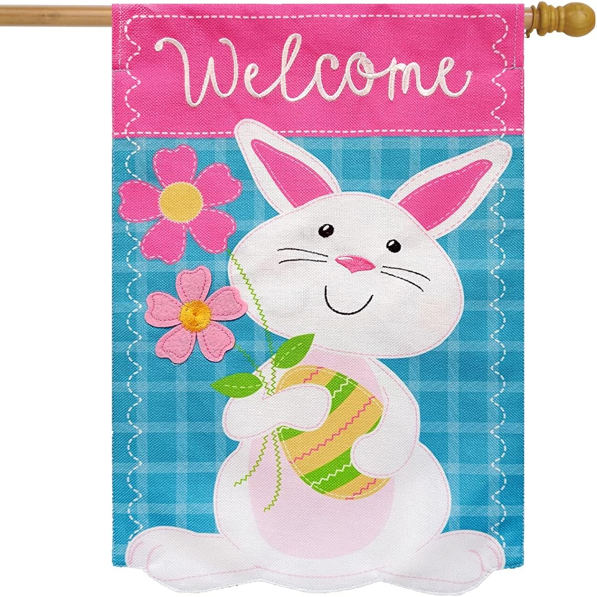 Briarwood Lane Easter Gnome Burlap Holiday House Flag Humor 28" x 40"