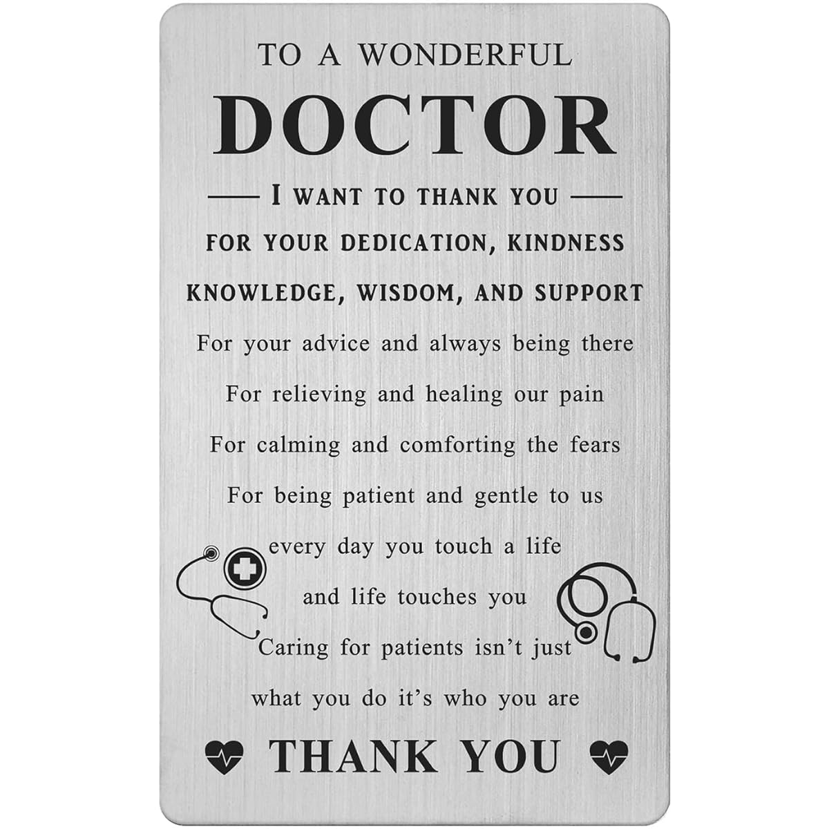 Gezxin Doctor Gifts for Women and Men - Personalized Doctor Thank You Card - My Favorite Doctor Christmas Xmas Easter Birthday Gift