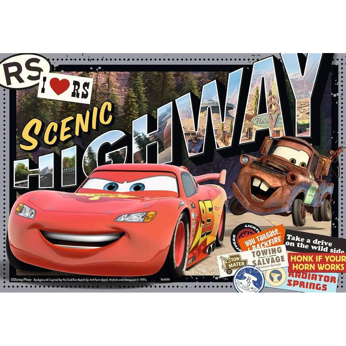 Disney Cars. Puzzle 2 x 24 Teile