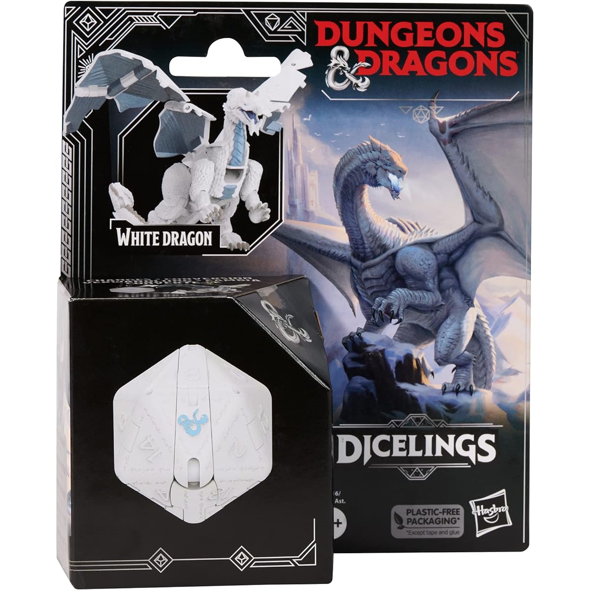 Dungeons & Dragons Dice Ring White Dragon Collectibles D&D Monster Dice Transformed Giant d20 Action Figure Role Playing Dice