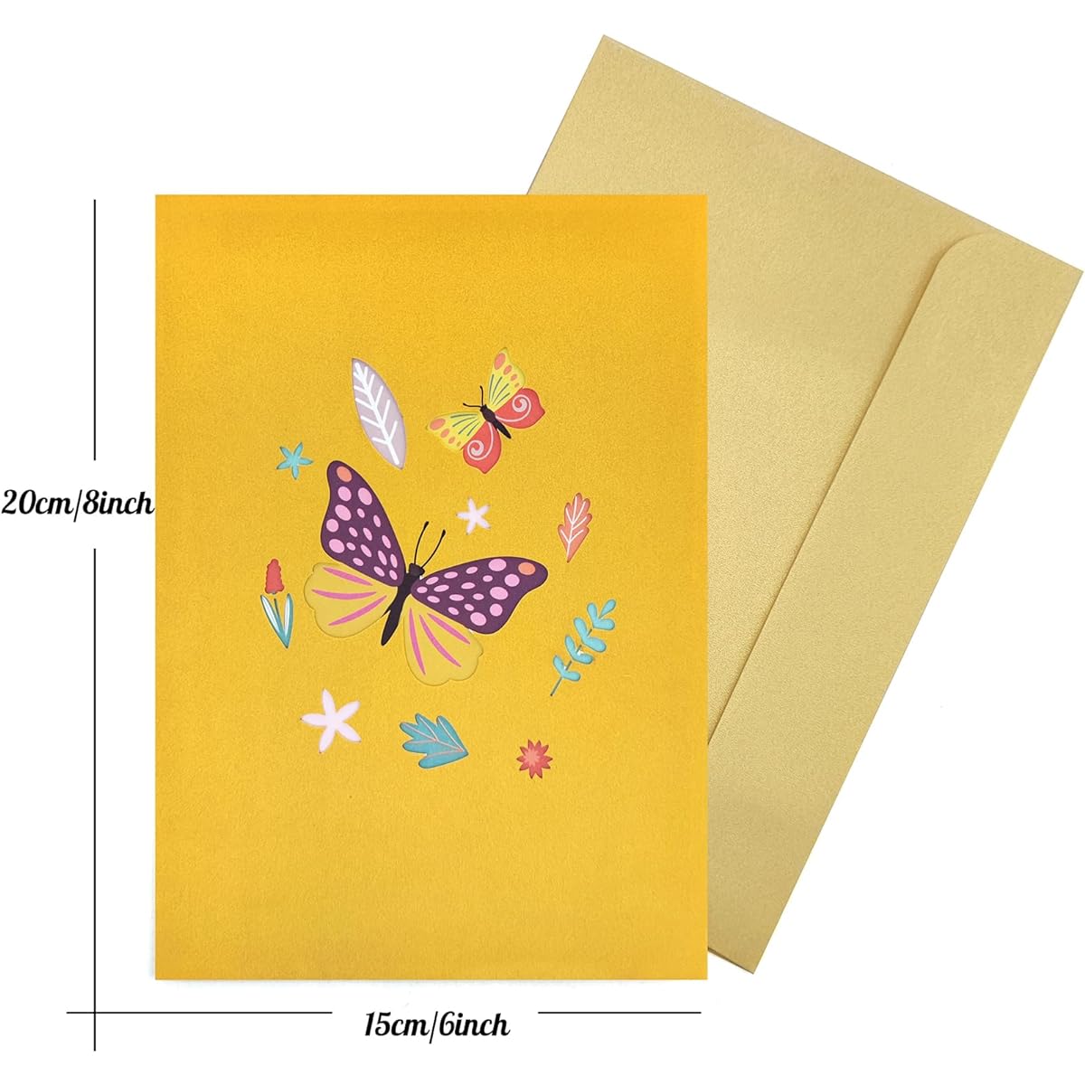 Agoer Greeting Cards Pop Up Cards Butterfly 3D Greeting Cards for Girlfriend Wife Mom Grandma Teacher's Day Mother's Day Anniversary Thanksgiving Thinking of You(5.9x7.9inch)